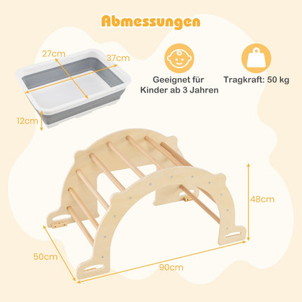8-in-1 Climbing Arch with Storage Box, 90x50x48 cm