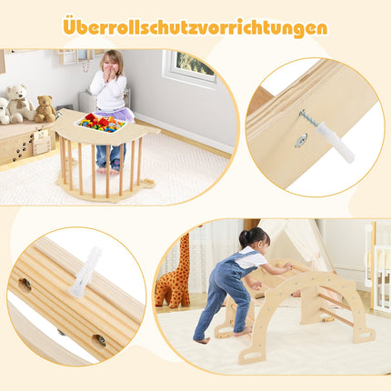 8-in-1 Climbing Arch with Storage Box, 90x50x48 cm