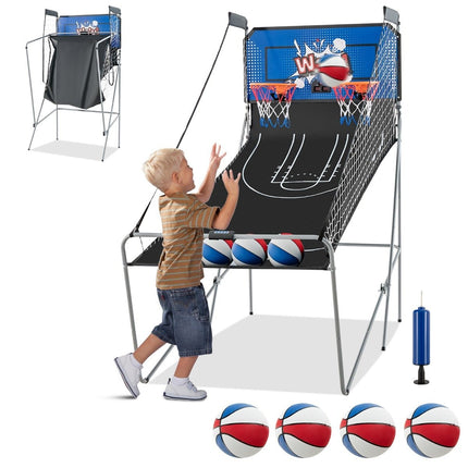 8-in-1 Foldable Electronic Basketball Arcade Game