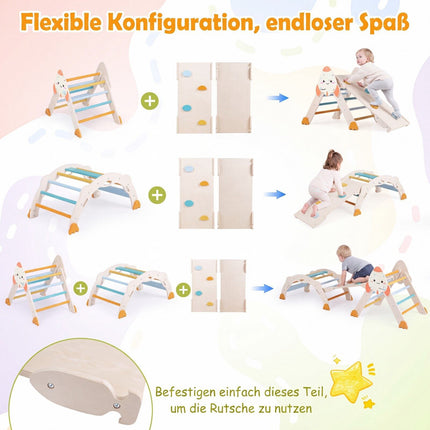 8-in-1 Foldable Toddler Climbing Set, Rocket-Themed
