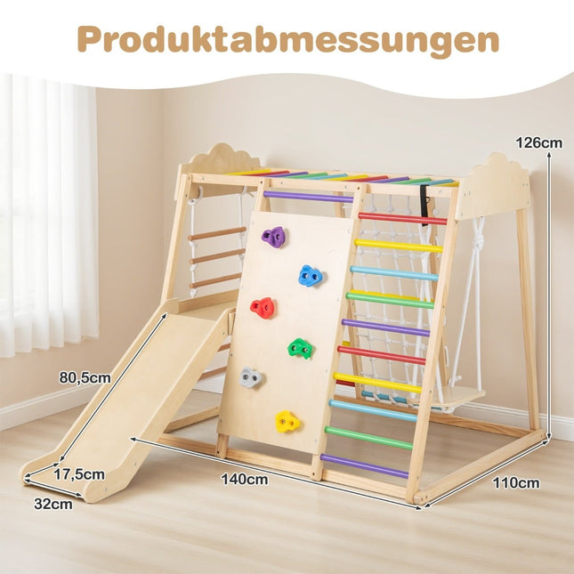 8-in-1 Montessori Kletterset mit Rutsche & Schaukel