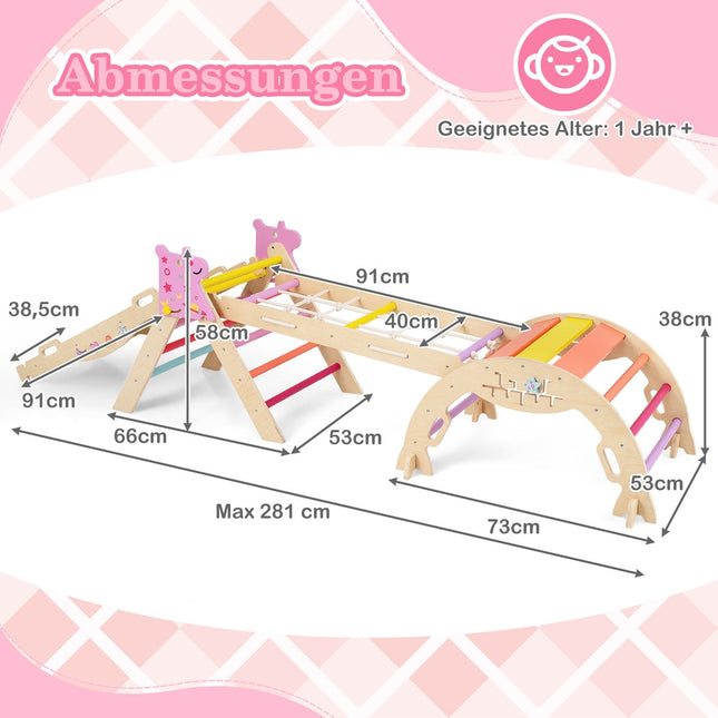 8-in-1 Montessori Kletterspielzeug-Set aus Holz für Kinder