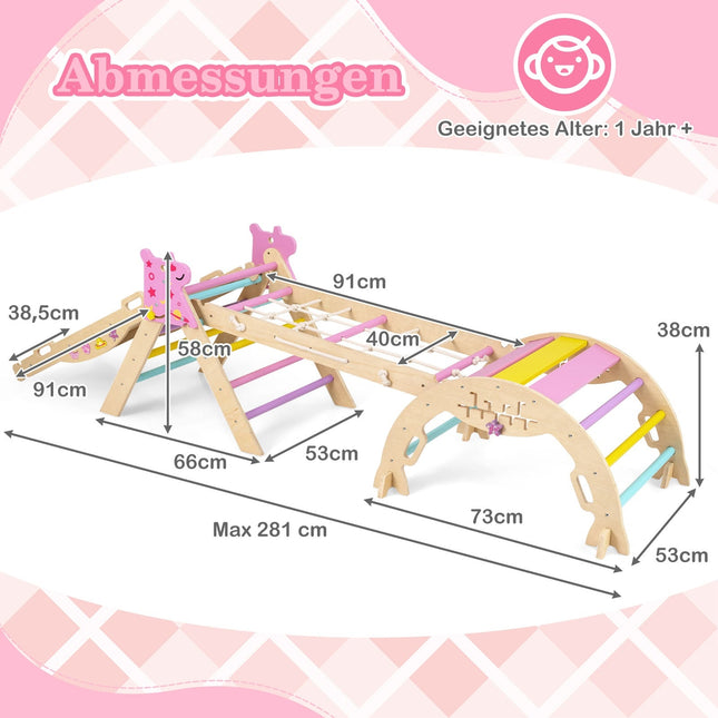 8-in-1 Montessori Kletterspielzeug-Set aus Holz für Kinder