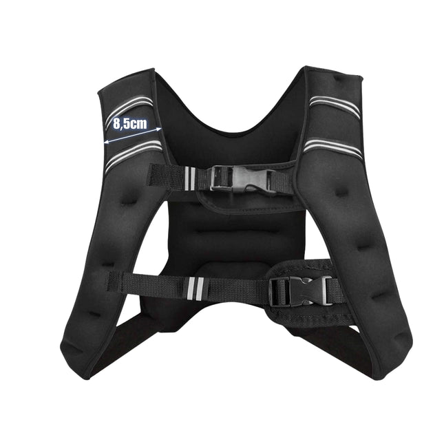 8 kg Weight Vest, Neoprene, Adjustable, Reflective Pocket