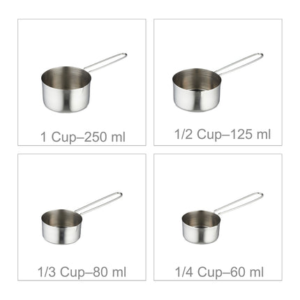 8-teiliges Set mit Messbecher und Messlöffel