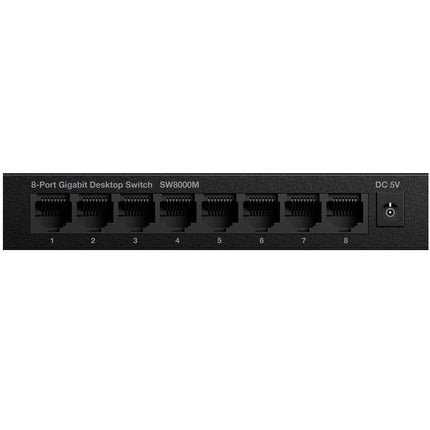 8-port Gigabit switch Metal Black