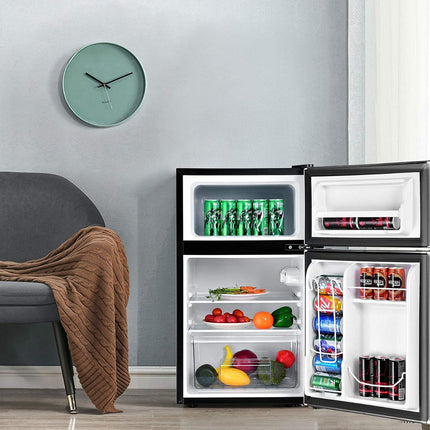 90L Kompakter Kühl-Gefrierschrank, 27L Gefrierfach, 2-türig