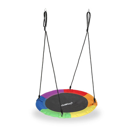 90 cm Round Nest Swing – Foam-Padded, Garden Fun