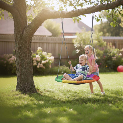 90 cm Round Nest Swing – Foam-Padded, Garden Fun