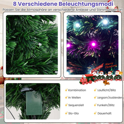 93 cm vorbeleuchteter Glasfaser-Weihnachtsbaum – 96 LEDs
