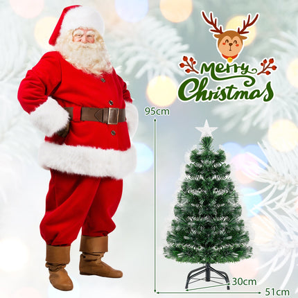 95 cm Fiber Optic Christmas Tree, 93 Branch Tips, Green