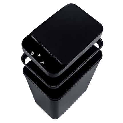 9L Schwarzer Sensor-Mülleimer aus Kunststoff für die Küche
