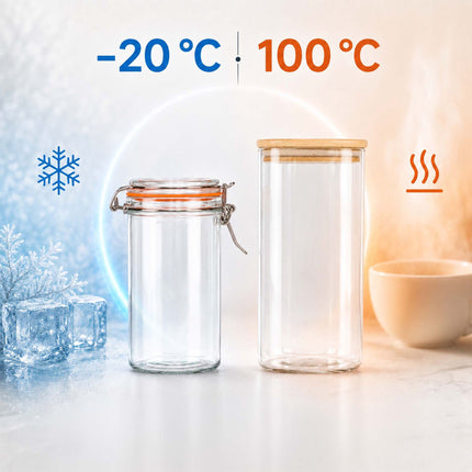9-Piece Glass Storage & Preserving Jars Set with Lids