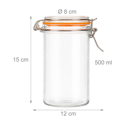 9-Piece Glass Storage & Preserving Jars Set with Lids
