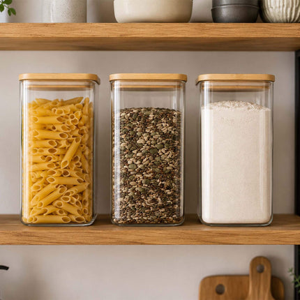 9-Piece Glass Storage & Preserving Jars Set with Lids