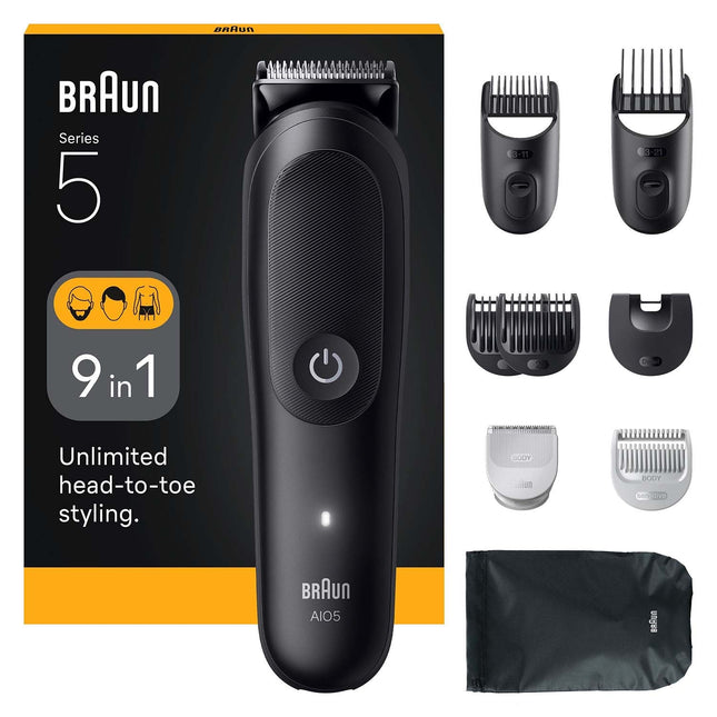 9-in-1 Pflegeset Styler, Mattschwarz