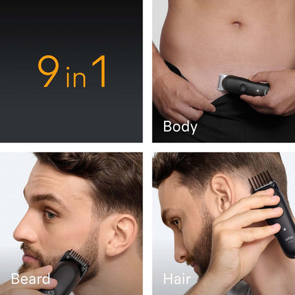 Sada zastřihovače 9 v 1, matná černá