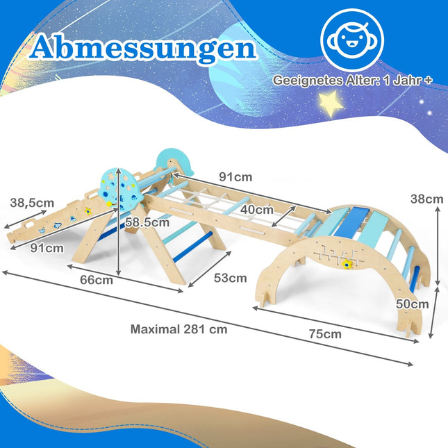 9-in-1 Montessori Kletterset mit Rutsche & Leiter