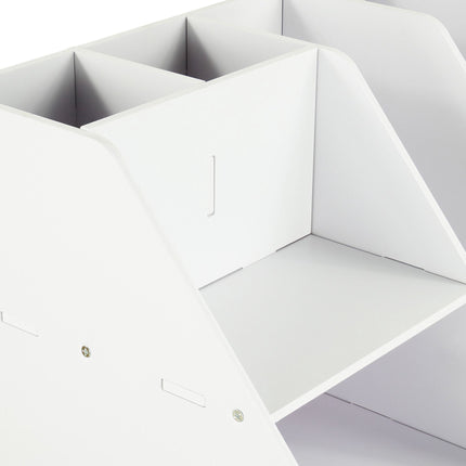 A4 Schreibtisch-Organizer mit Fächern – Weißes MDF