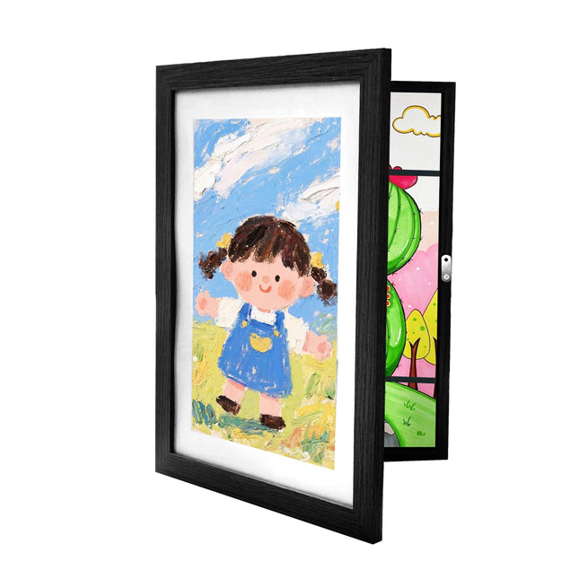 A4-Bilderrahmen für Kinder, Frontdisplay mit Aufbewahrung, magnetisch