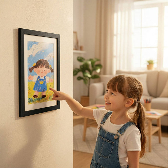 A4-Bilderrahmen für Kinder, Frontdisplay mit Aufbewahrung, magnetisch