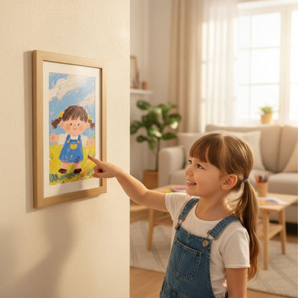 A4 Kinder-Bilderrahmen, magnetische Vorderseite, speichert mehrere Zeichnungen