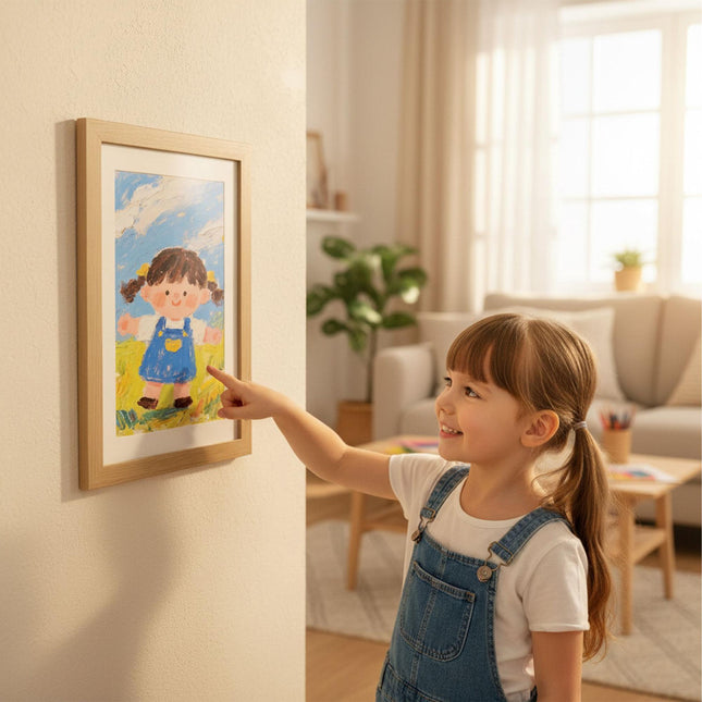 A4 Kinder-Bilderrahmen, magnetische Vorderseite, speichert mehrere Zeichnungen
