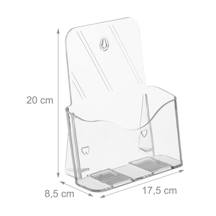 A5 Brochure Stand Set, 10 Transparent Holders