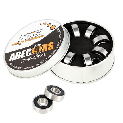 ABEC-9 Chrome Skate Bearings, 8 Pack