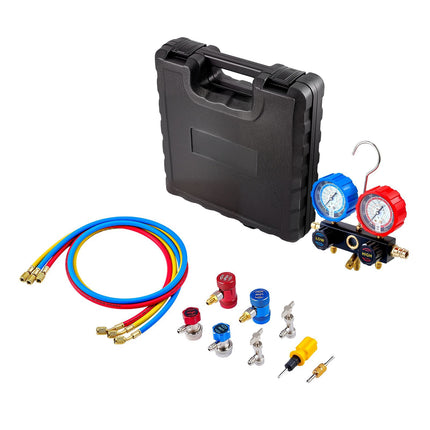 AC Manifold Gauge Set, 3-Way, 1.5 m Hoses, R134a-R22