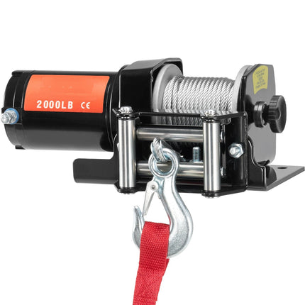 ATV Electric Winch 2000 lb, Steel Cable, Wired Remote
