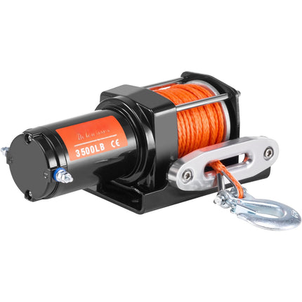 ATV UTV Electric Winch 3500 lb, Synthetic Rope, Wired Remote
