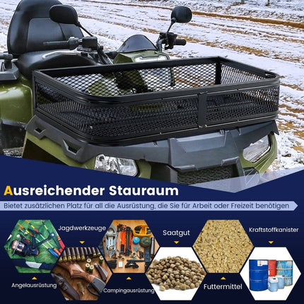 ATV Frontladekorb, Frontgepäckkorb, Gepäckträgerkorb, Ablagekorb 92 x 44 x 16,5 cm