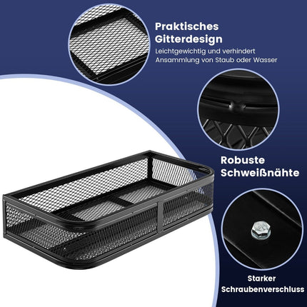 ATV Frontladekorb, Frontgepäckkorb, Gepäckträgerkorb, Ablagekorb 92 x 44 x 16,5 cm