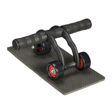 Ab-Roller mit Kniematte – 3-Rad-Stabilitätstrainer