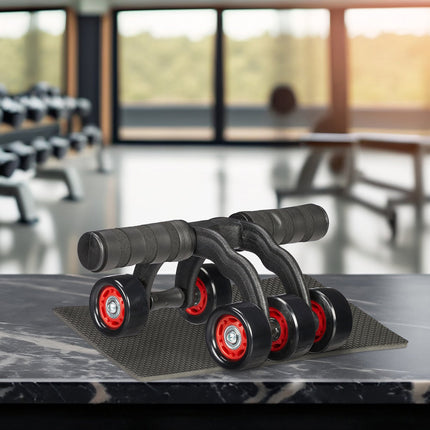 Ab Roller with Knee Mat – 5 Wheels for Core Training