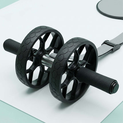 Ab Roller with Safety Strap and Knee Pad, Two Wide Wheels, Beginner