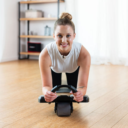 Bauchtrainer Rad für Core-Übungen, Schwarz, KA10