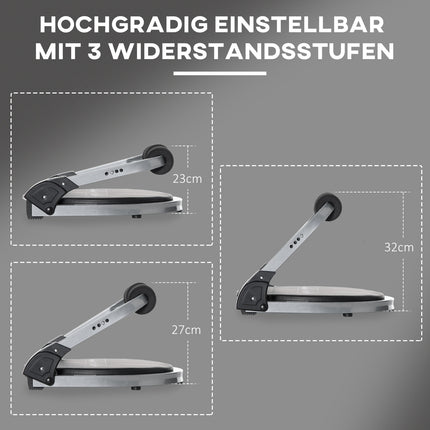 Klappbarer Bauchtrainer mit Kissen, höhenverstellbar, Stahl