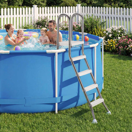 Above-Ground Pool Ladder, 4-Step Stainless A-Frame, 150 kg