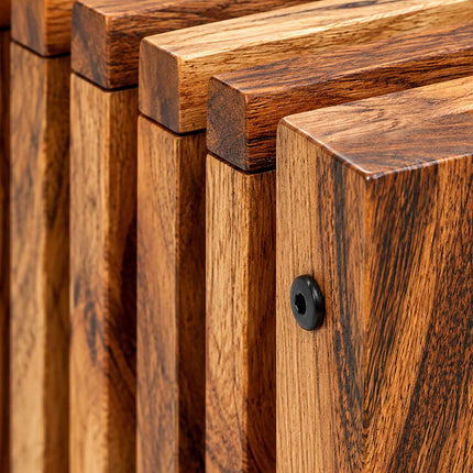 Acacia Wood Bench, Backless Slatted Design, Size XL – 90 cm Wide, Up to 250 kg