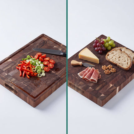 Acacia Wood Chopping Board with Juice Groove, 40x32 cm
