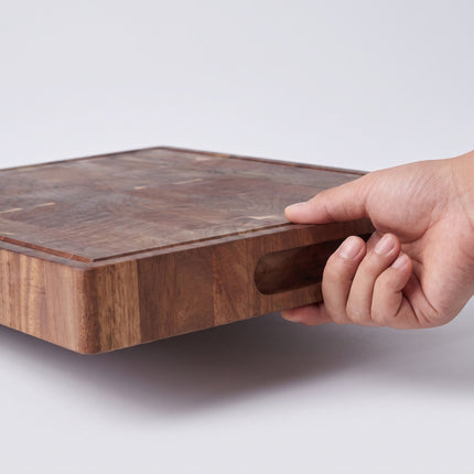 Acacia Wood Chopping Board with Juice Groove, 40x32 cm