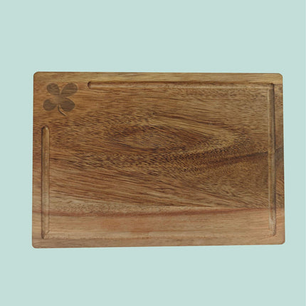 Acacia Wood Cutting Boards Set with Stand – 3 Pieces