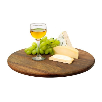 Acacia Wood Rotating Serving Platter – 360 Turntable