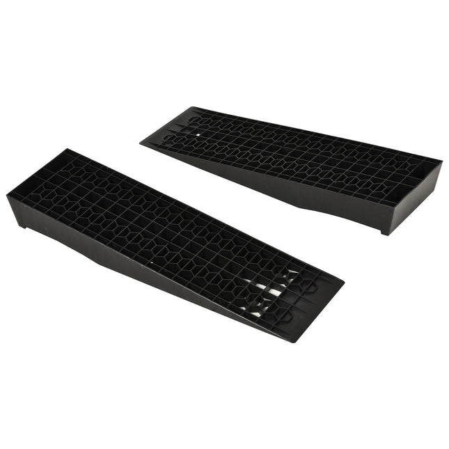Schwellenrampen-Set, Gummi, schwarz, 70x20x8 cm, Bordstein