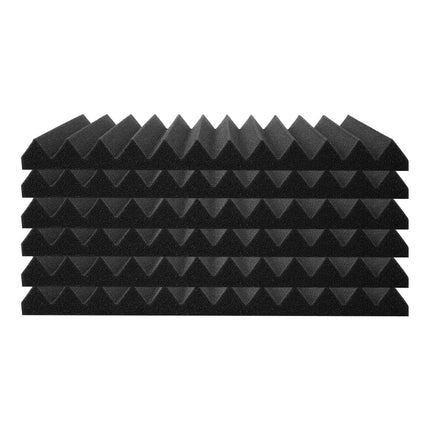 Acoustic Foam Panels, 80 Pack, 12 x 12 x 1 in, Black