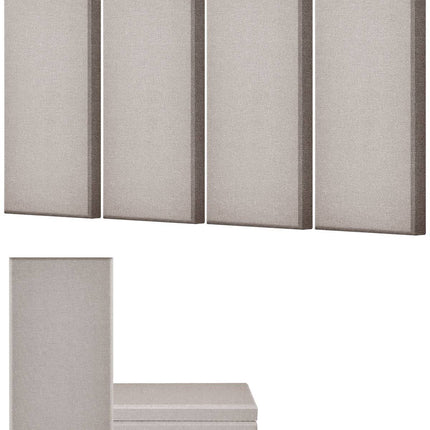 Acoustic Panels 4-Pack, 2 in Fiberglass, Self-Adhesive