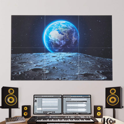 Acoustic Wall Panels, 6-Pack Self-Adhesive Polyester