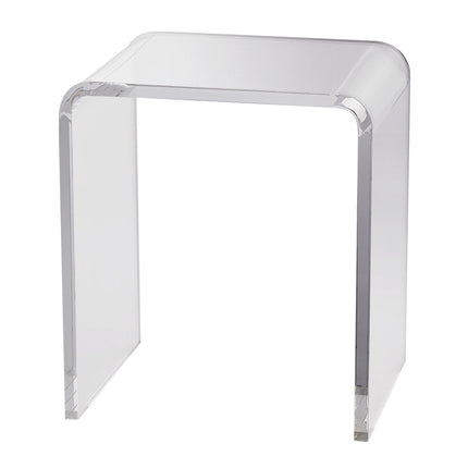 Acrylic C-Shaped Side Table, Clear, 55 Lb Capacity
